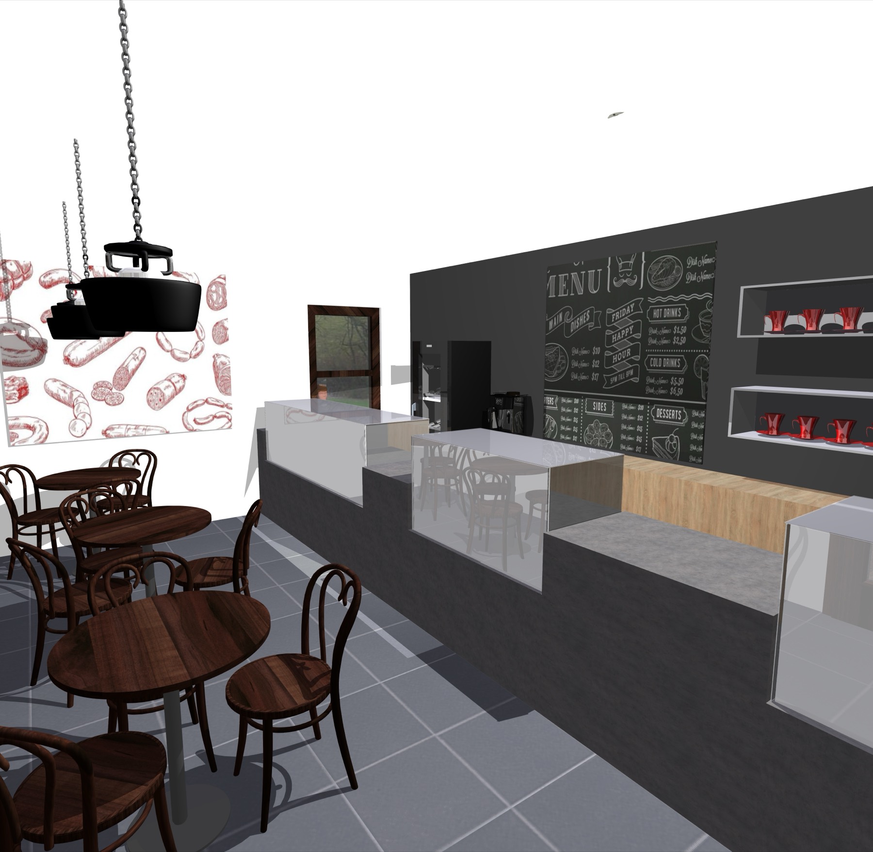 Bistro Březiněves, realizace Studia Evalofa