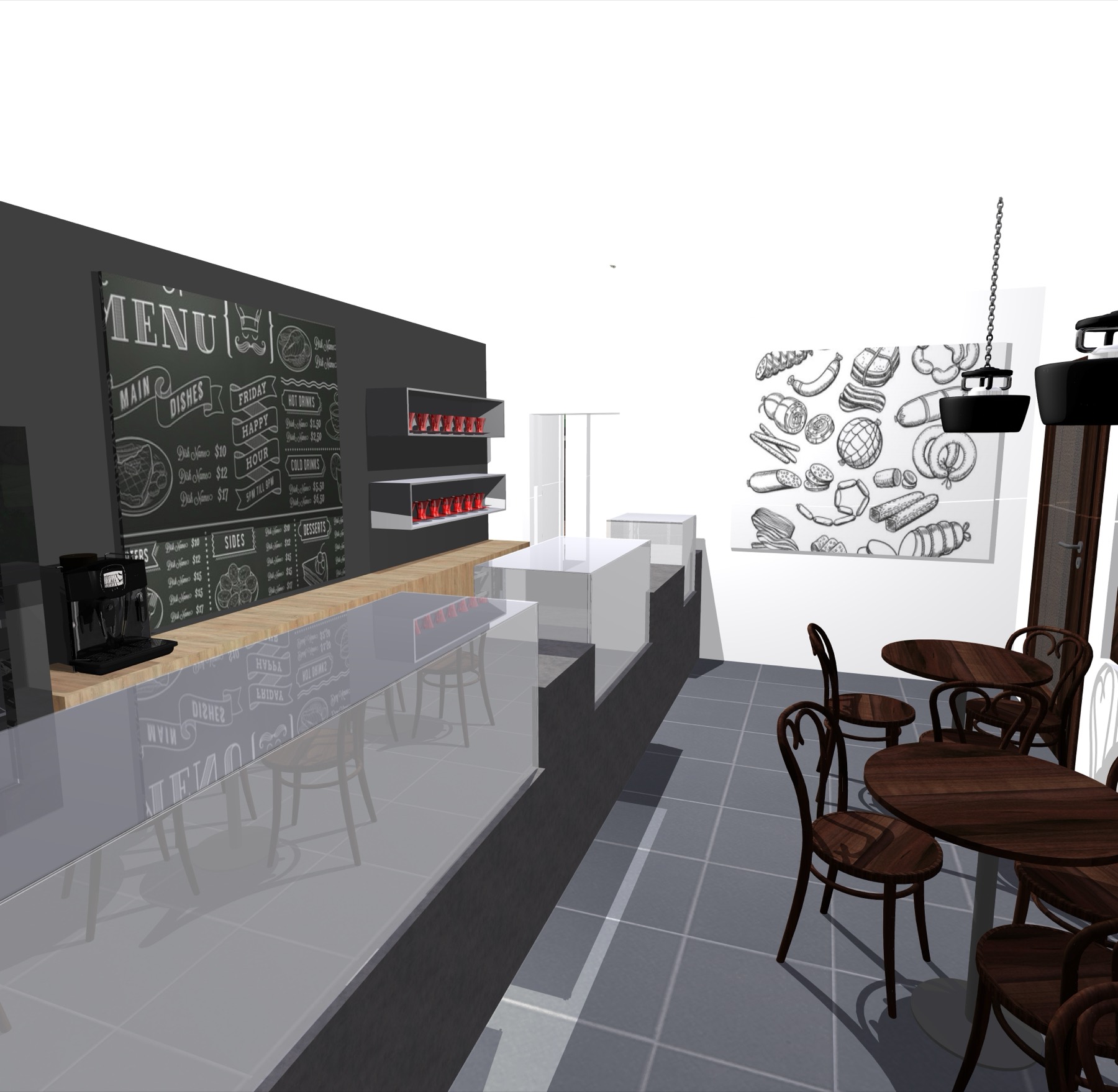 Bistro Březiněves, realizace Studia Evalofa