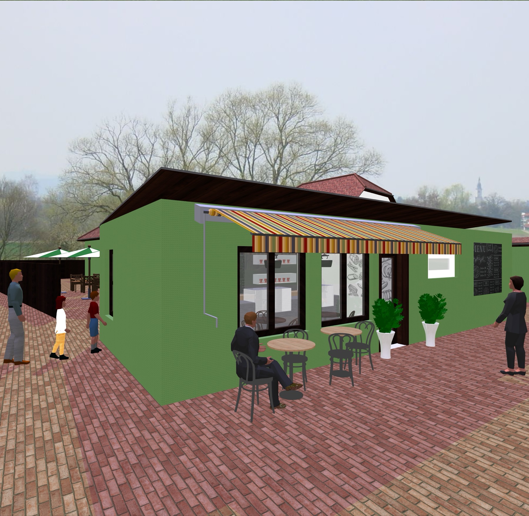 Bistro Březiněves, realizace Studia Evalofa