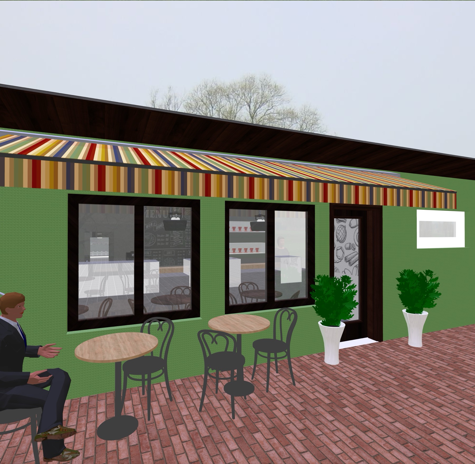 Bistro Březiněves, realizace Studia Evalofa